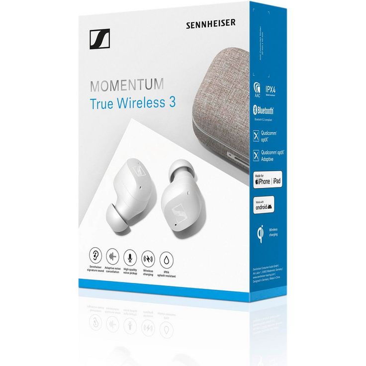 Sennheiser Momentum True-Wireless 3 In-Ear-Kopfhörer mit Bluetooth, Mikrofon und Bedienleiste, weiß – Bild 5
