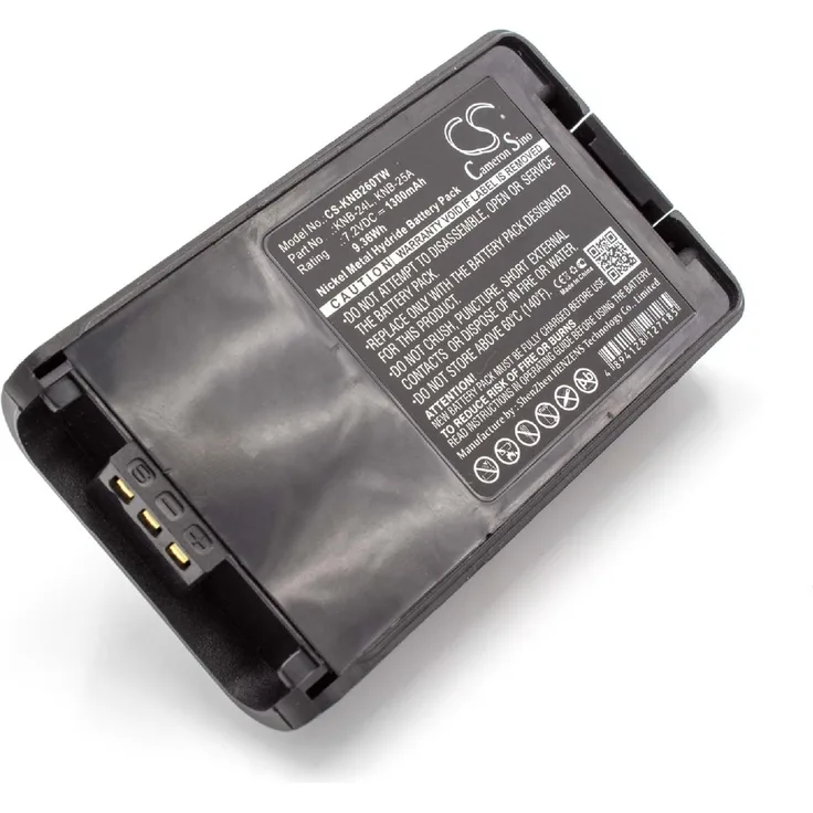 VHBW Akku kompatibel mit Kenwood TK-2360E, TK-2360M, TK-3140, TK-3140E, TK-3160, TK-3160E Funkgerät, Walkie Talkie (1300mAh, 7,2V, NiMH)