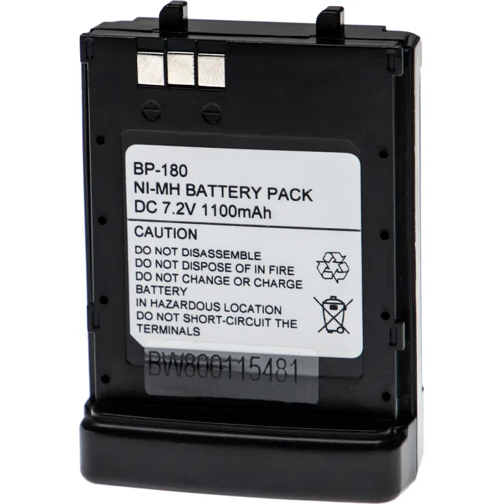 VHBW NiMH Akku 1100mAh (7.2V) kompatibel mit Funkgerät, Walkie Talkie Ersatz für Icom BP-173, BP-180, BP-180H