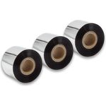 VHBW 3x Thermotransfer-Band kompatibel mit Zebra ZT220, ZT230 Drucker Etikettendrucker - Thermoband, Wischfest, 50 mm x 300 m, Schwarz