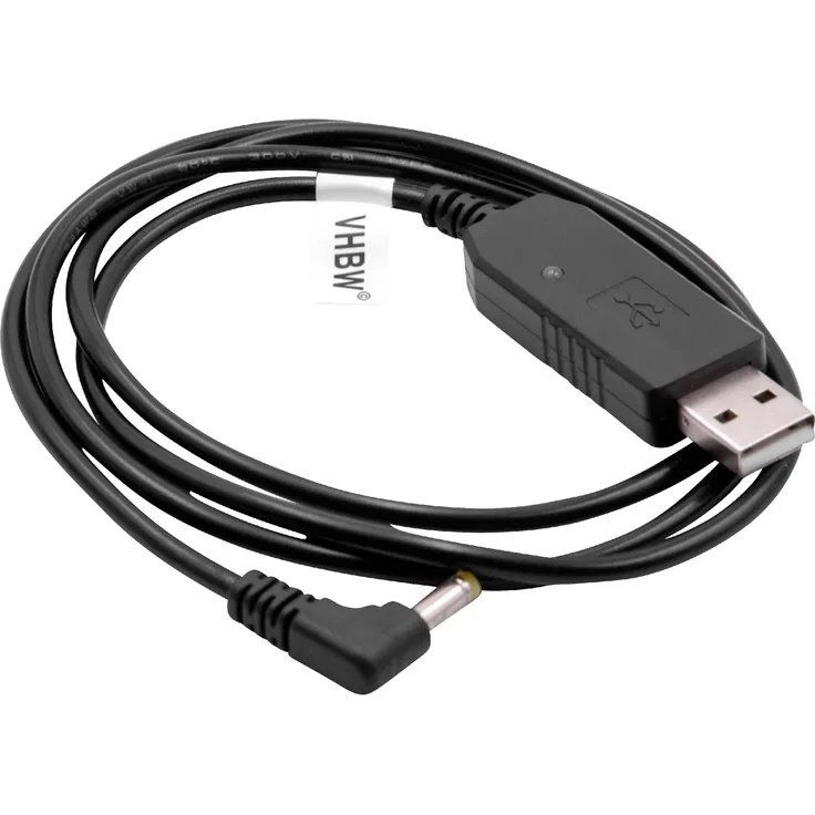 VHBW Ladegerät kompatibel mit Baofeng UV-5RE, UV-5R Plus, UV-8R Funkgerät-Akkus - USB-Ladekabel, 93 cm, mit Kontrolleuchte