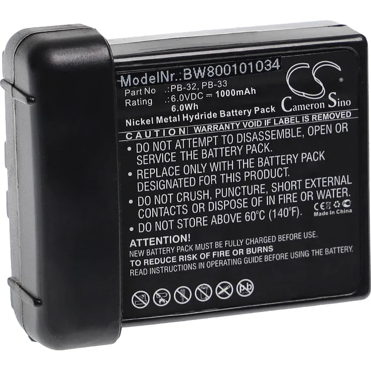 VHBW Akku Ersatz für Kenwood PB-32, PB-32H, PB-33 für Funkgerät, Walkie Talkie (1000mAh, 6V, NiMH)