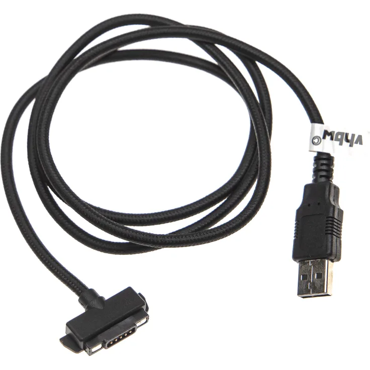 VHBW USB-Ladekabel kompatibel mit Sonim XP6, XP6700, XP7, XP7700, XP5, XP5700 Handy, Smartphone - 100 cm, Schwarz, Magnetisch