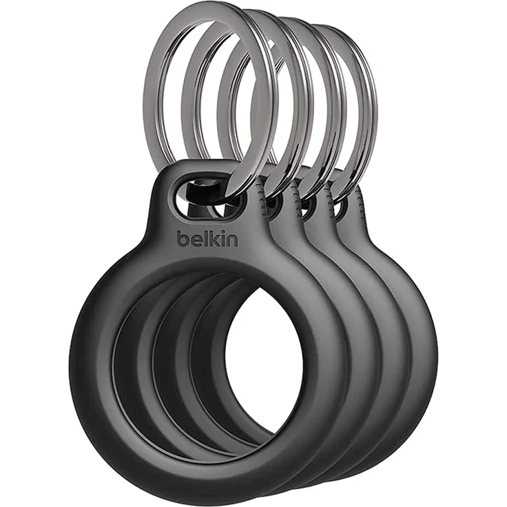 1x4 Belkin Schlüsselanhänger für Apple AirTag, schwarz MSC001btBK – Bild 1