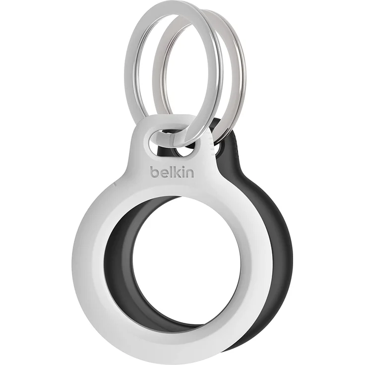 Belkin 2er-Pack Secure Holder mit Schlüsselanhänger für Apple AirTag, schwarz & weiß – Bild 1