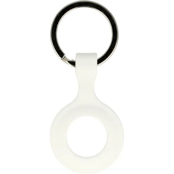 COFI 1453 Silikon Case für AirTag Schutz Hülle Cover Schlüsselanhänger Apple AirTag Cover Case Tracker Tasche Weiß