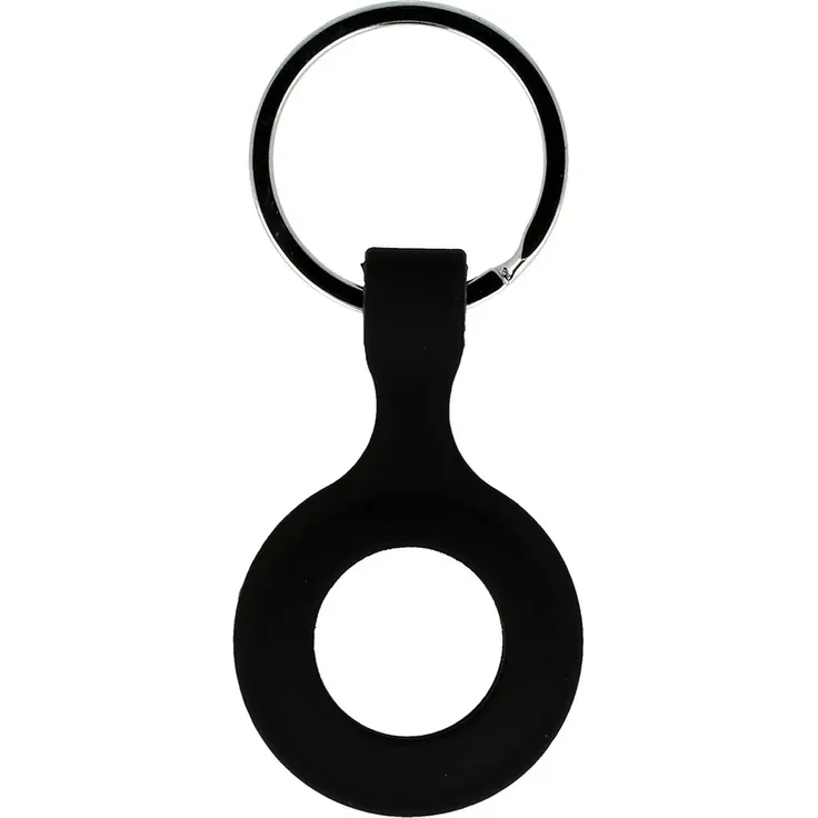 COFI 1453 Silikon Case für AirTag Schutz Hülle Cover Schlüsselanhänger Apple AirTag Cover Case Tracker Tasche Schwarz