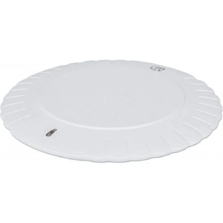 Manhattan Kabelloses Induktionsladegerät 5 W Qi-zertifizierter Wireless Charger sichere Ladung mit 5 W 5 V-1 A rundes Ladepa weiß