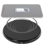 Vivanco Qi-Ladegerät Wireless Super Fast Charger, induktives QI Schnellladepad, 15W (QICHARPADVV15WBK)