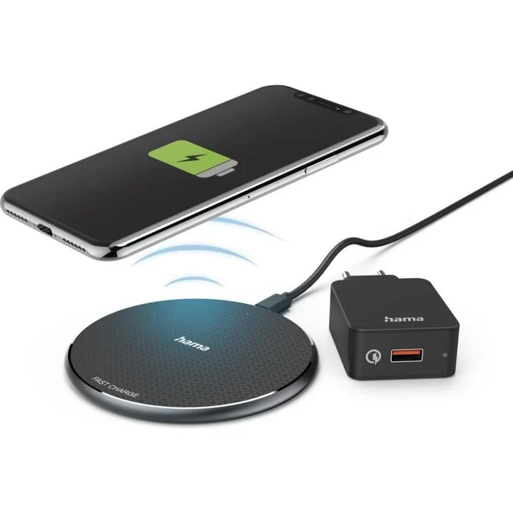 Hama Wireless Charger-Set QI-FC10 schwarz - Preisvergleich