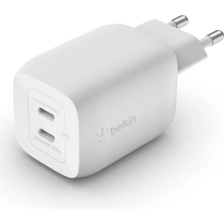 Belkin Dual Netzladegerät 65W PD USB-C, weiß, PPS-Tech.WCH013vfWH – Bild 1