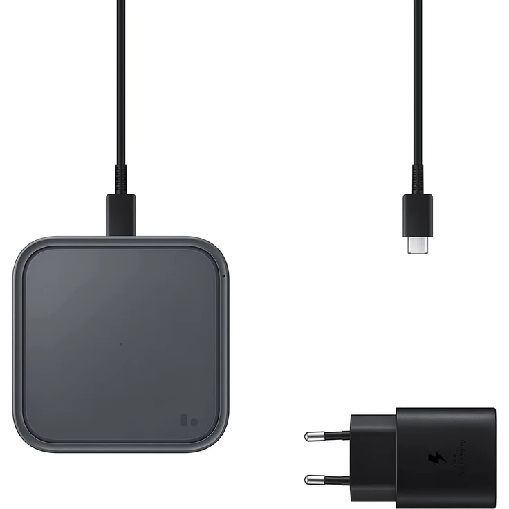 Samsung Wireless Charger Pad mit Schnellladeadapter EP-P2400T Induktive Ladestation (Dark Gray) – Bild 1