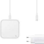 Samsung Wireless Charger Pad mit Schnellladeadapter EP-P2400T Induktive Ladestation (White)