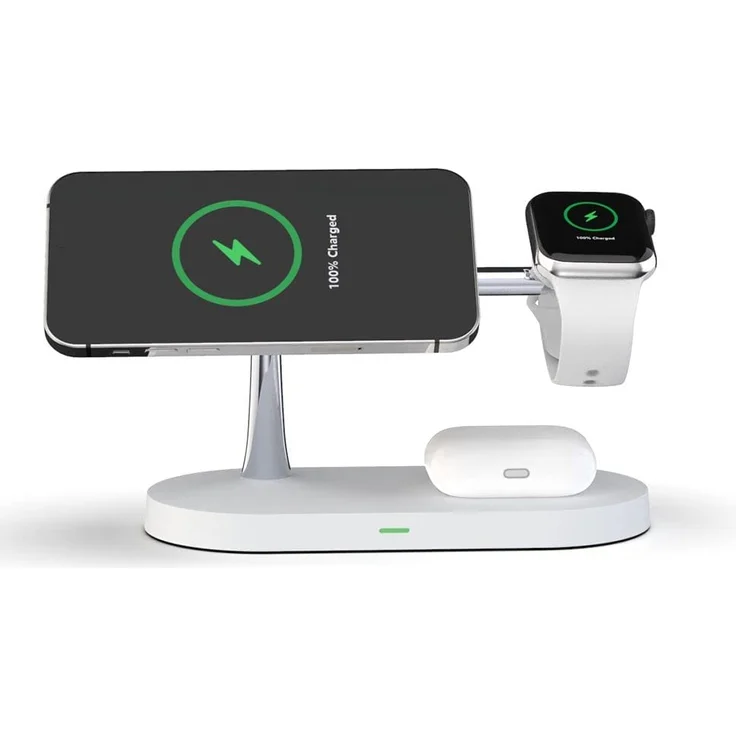 TECH-PROTECT A12 3w1 Magnetic MagSafe Wireless Charger White – Bild 1