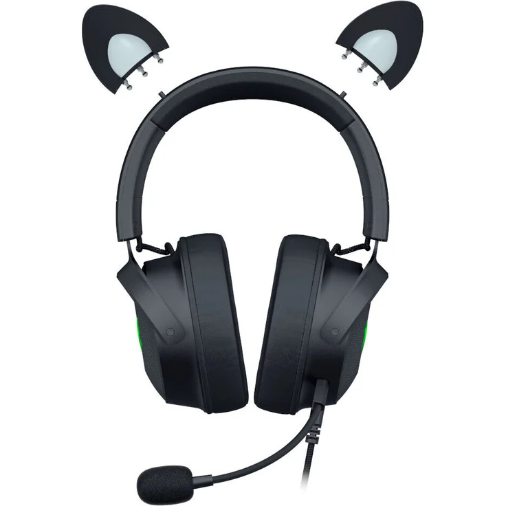 Razer Kraken Kitty Edition V2 Pro Gaming-Headset, RGB-Beleuchtung, 3 Paar austauschbare Ohren, Schwarz – Bild 4