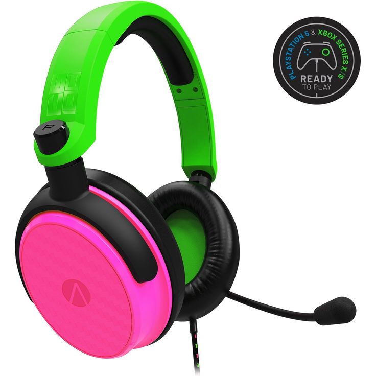 Stealth Gaming-Headset C6-100 Multiplattform, Neon Grün/Pink – Bild 2