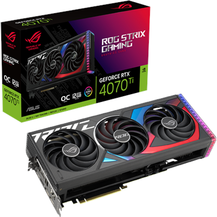 ASUS GeForce RTX 4070 Ti ROG STRIX GAMING OC Grafikkarte, 3x DisplayPort, 2x – Bild 4