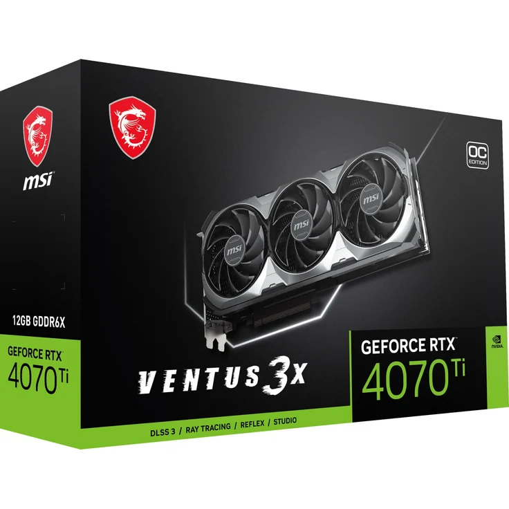 MSI GeForce RTX 4070 Ti Ventus 3X OC 12G - Grafikkarte - 12.288 MB – Bild 1
