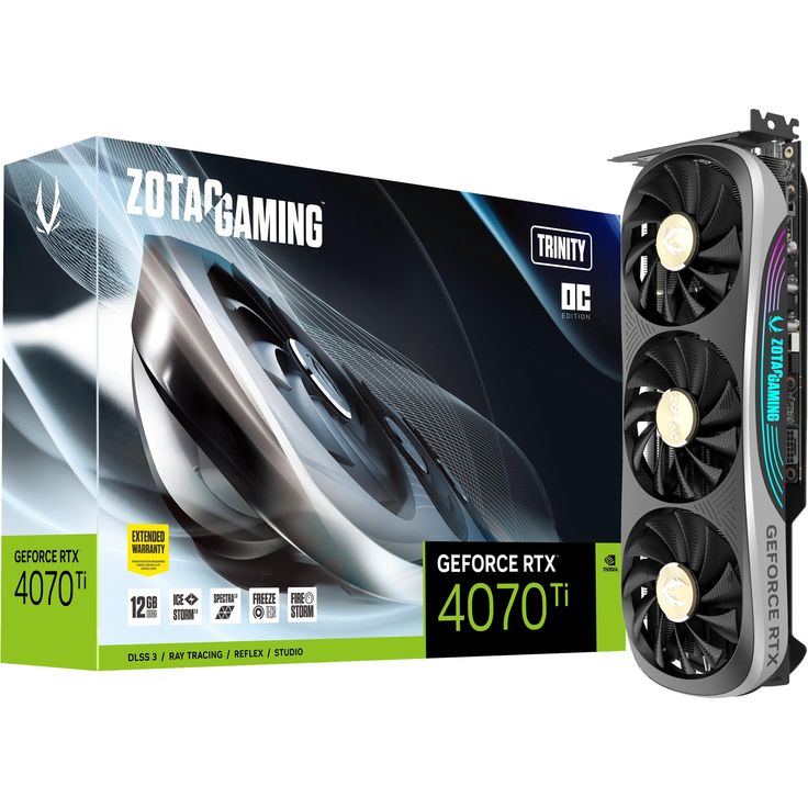 ZOTAC GeForce RTX 4070 Ti Trinity OC Grafikkarte, 3x DisplayPort, 1x HDMI 2.1 – Bild 7