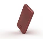 Hama Power Pack ''Fabric 10'' 10000mAh, 2 Ausgänge: USB-C, USB-A, Chili Red (201657)