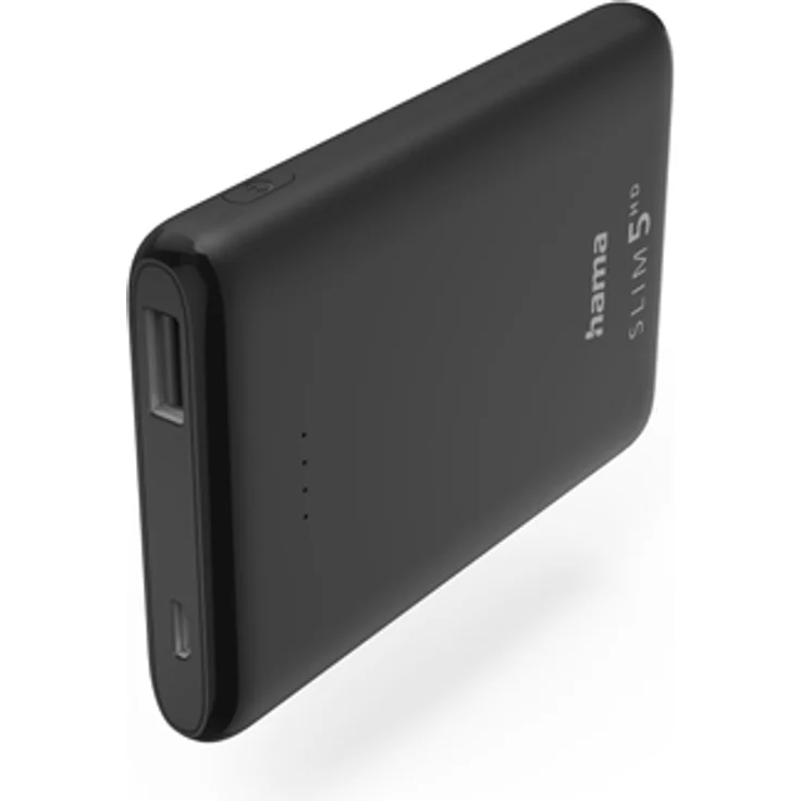 Hama Power Pack ''SLIM 5HD'' 5000mAh, Ausgang: USB-A, Schwarz (201666) – Bild 1