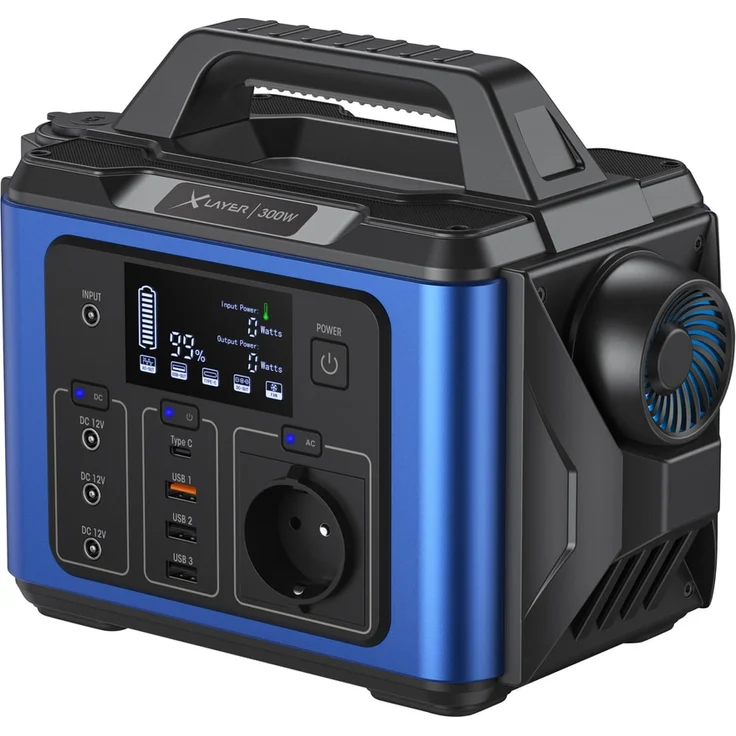 XLayer Mobile Powerstation 300W Black - Blue 80.000 mAh - 296 Wh Quick Charge
