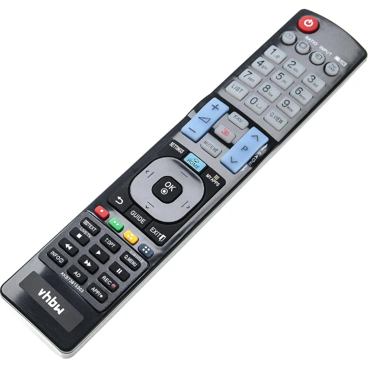 vhbw Fernbedienung kompatibel mit LG 39LA620S, 39LN5400, 42LA6130, 42LA620S Heimkino-Anlage, Fernseher, Hi-Fi-System - Multifunktionsfernbedienung