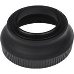 vhbw Gegenlichtblende kompatibel mit Objektive mit 40,5mm Objektiv-Gewinde - Weitwinkel-Streulichtblende, Matt-Schwarz, Gummi, Rund