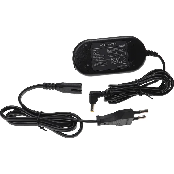 vhbw Netzteil kompatibel mit Panasonic NV-DS29, NV-DS30, NV-DS28B, NV-DS29B Kamera, Digitalkamera, DSLR - Netzkabel, 2m