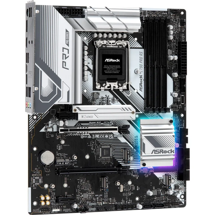 ASRock Z790 Pro RS - Motherboard - ATX - LGA1700-Sockel - Z790 Chipsatz - USB-C Gen2, USB 3.2 Gen 1, USB 3.2 Gen 2, USB-C 3.2 Gen 2x2 - 2.5 Gigabit LAN - Onboard-Grafik (CPU erforderlich) – Bild 4