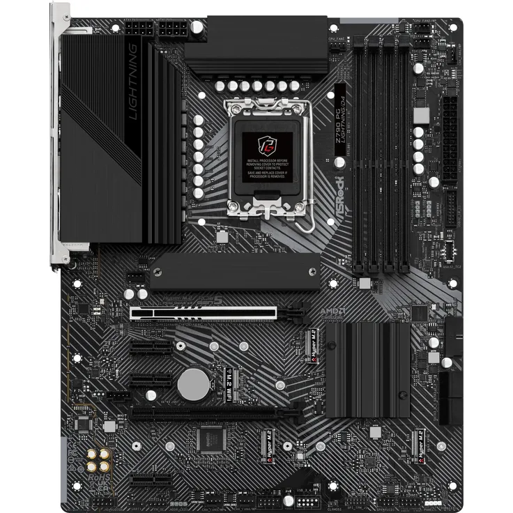 ASRock Z790 PG Lightning-D4 - Motherboard - ATX - LGA1700-Sockel - Z790 Chipsatz - USB 3.2 Gen 1, USB 3.2 Gen 2, USB-C 3.2 Gen 2x2, USB-C 3.2 Gen 1 - 2.5 Gigabit LAN - Onboard-Grafik (CPU erforderlich)