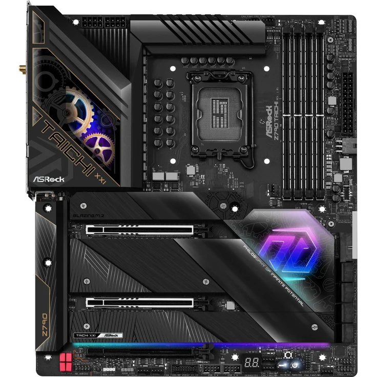 ASRock Z790 Taichi - Motherboard - E-ATX - LGA1700-Sockel - Z790 Chipsatz - USB 3.2 Gen 1, USB 3.2 Gen 2, USB4, USB-C 3.2 Gen 2x2 - Bluetooth, 2.5 Gigabit LAN, Wi-Fi - Onboard-Grafik (CPU erforderlich) – Bild 3