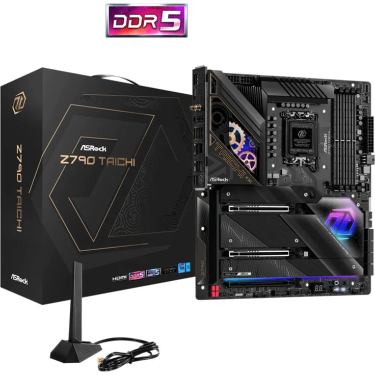 ASRock Z790 Taichi - Motherboard - E-ATX - LGA1700-Sockel - Z790 Chipsatz - USB 3.2 Gen 1, USB 3.2 Gen 2, USB4, USB-C 3.2 Gen 2x2 - Bluetooth, 2.5 Gigabit LAN, Wi-Fi - Onboard-Grafik (CPU erforderlich) – Bild 6
