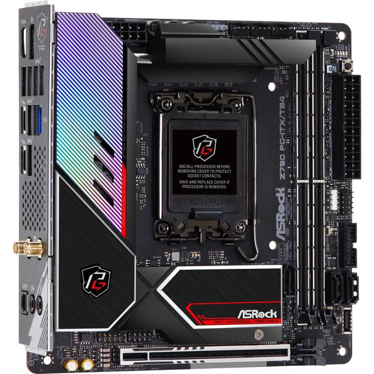 ASRock Z790 PG-ITX-TB4 - Motherboard - Mini-ITX - LGA1700-Sockel - Z790 Chipsatz - USB 3.2 Gen 1, USB 3.2 Gen 2, USB-C Gen 2x2, USB4 - Bluetooth, 2.5 Gigabit LAN, Wi-Fi - Onboard-Grafik (CPU erforderlich) – Bild 4