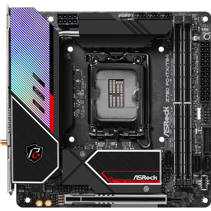 ASRock Z790 PG-ITX-TB4 - Motherboard - Mini-ITX - LGA1700-Sockel - Z790 Chipsatz - USB 3.2 Gen 1, USB 3.2 Gen 2, USB-C Gen 2x2, USB4 - Bluetooth, 2.5 Gigabit LAN, Wi-Fi - Onboard-Grafik (CPU erforderlich) – Bild 3
