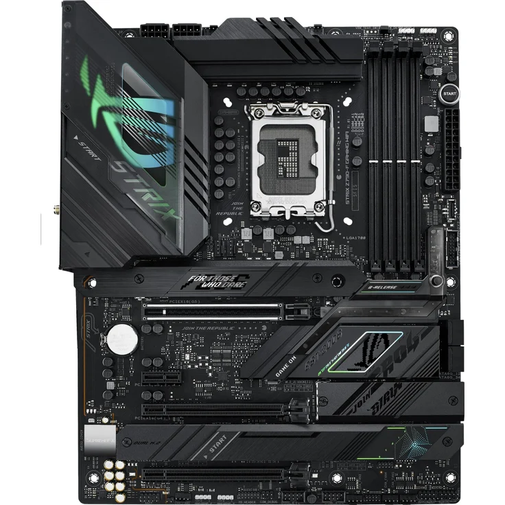 ASUS ROG Strix Z790-F Gaming WIFI Mainboard Sockel Intel LGA1700, ATX, DDR5 Speicher, 4x M.2, PCIe 5.0, WiFi 6E, AI Overclocking, Aura Sync (90MB1CP0-M0EAY0) – Bild 1