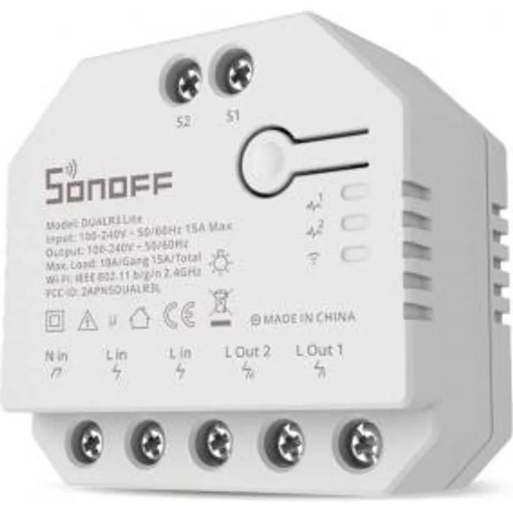 Sonoff Dual R3 Lite Dual Relay Smart Switch, 2-Kanal Schaltaktor, WiFi