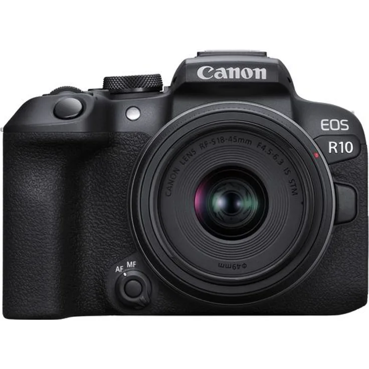 Canon EOS R10 Systemkamera, schwarz inkl. Canon RF-S 18-45mm F4.5-6.3 IS STM