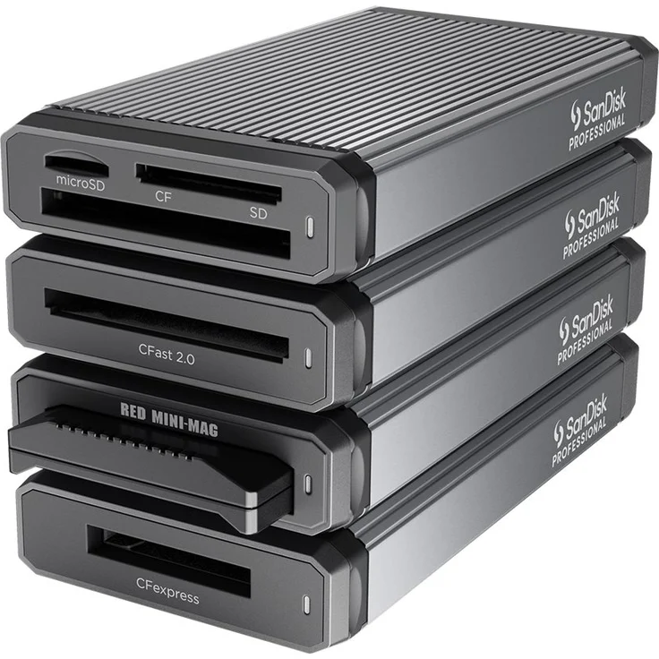 SanDisk PROFESSIONAL PRO-READER Multi-Card, High-Performance-Kartenleser für CF-, SD- und microSD-Karten, kompatibel mit USB-C, schnelle Übertragung – Bild 3
