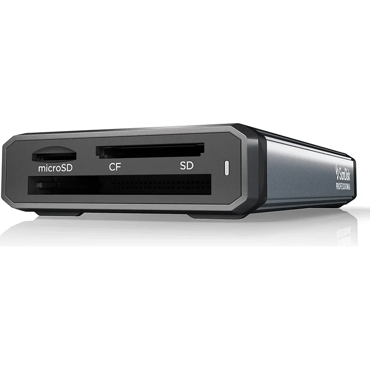 SanDisk PROFESSIONAL PRO-READER Multi-Card, High-Performance-Kartenleser für CF-, SD- und microSD-Karten, kompatibel mit USB-C, schnelle Übertragung – Bild 1