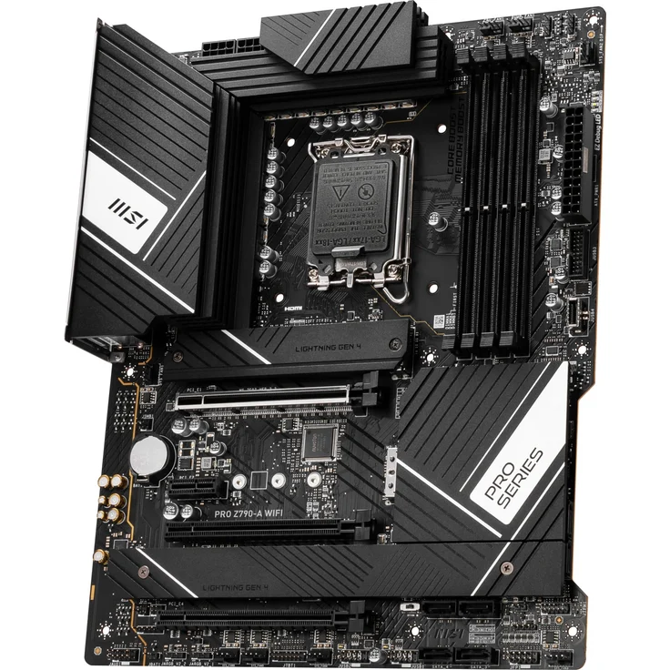 MSI PRO Z790-A WIFI - Motherboard - ATX - LGA1700-Sockel - Z790 Chipsatz - USB 3.2 Gen 1, USB 3.2 Gen 2, USB-C 3.2 Gen2, USB-C 3.2 Gen 2x2 - 2.5 Gigabit LAN, Wi-Fi, Bluetooth - Onboard-Grafik (CPU erforderlich) – Bild 4