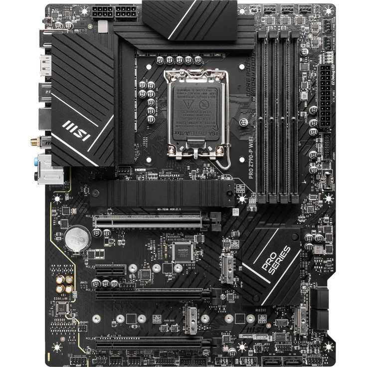 MSI PRO Z790-P WIFI - Motherboard - ATX - LGA1700-Sockel - Z790 Chipsatz - USB 3.2 Gen 1, USB 3.2 Gen 2, USB-C 3.2 Gen2, USB-C 3.2 Gen 2x2 - 2.5 Gigabit LAN, Wi-Fi, Bluetooth - Onboard-Grafik (CPU erforderlich) – Bild 1