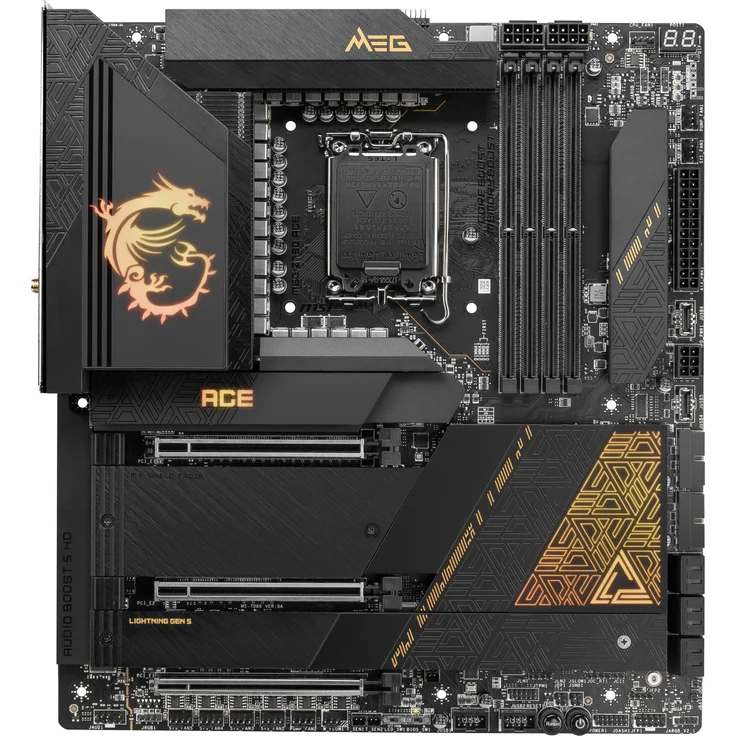 MSI MEG Z790 A - Motherboard - E-ATX - LGA1700-Sockel - Z790 Chipsatz - USB-C Gen2, USB 3.2 Gen 1, USB 3.2 Gen 2, USB-C Gen 2x2 - 2.5 Gigabit LAN, Wi-Fi, Bluetooth - Onboard-Grafik (CPU erforderlich) – Bild 2