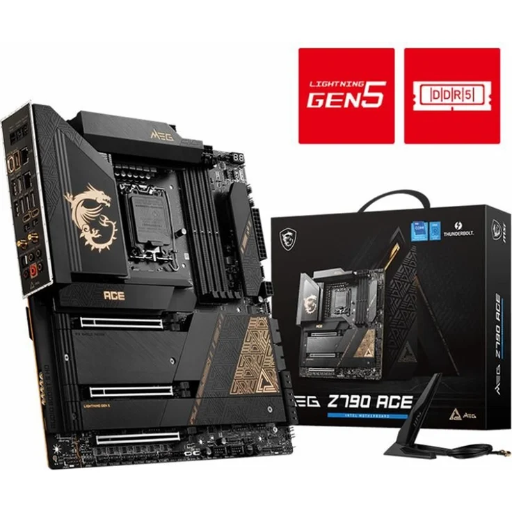 MSI MEG Z790 A - Motherboard - E-ATX - LGA1700-Sockel - Z790 Chipsatz - USB-C Gen2, USB 3.2 Gen 1, USB 3.2 Gen 2, USB-C Gen 2x2 - 2.5 Gigabit LAN, Wi-Fi, Bluetooth - Onboard-Grafik (CPU erforderlich) – Bild 5