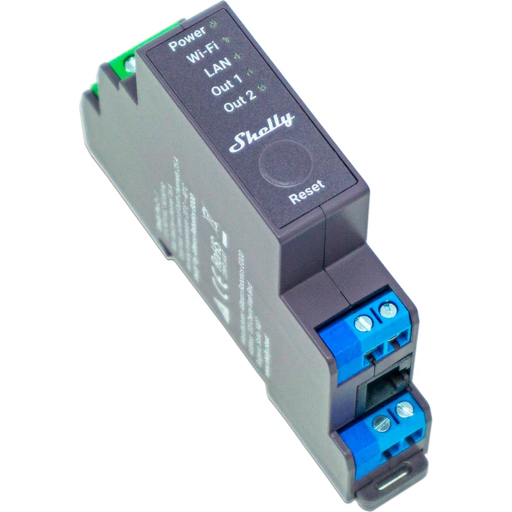 Shelly Pro 2 Schaltaktor schwarz – Bild 1