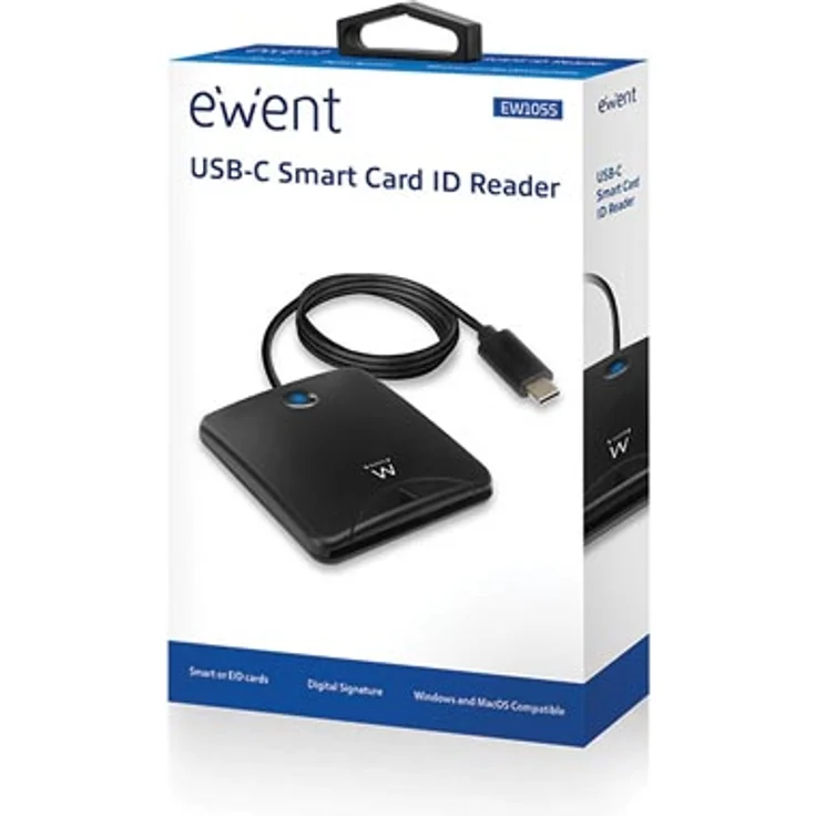 Ewent USB-C Lesegerät für eID oder Chipkarte – Bild 2