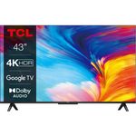 TCL 43P635 108 cm (43 Zoll) LED Smart TV (Ultra HD, HDR10, HLG, Edge LED) HD-Triple-Tuner (Satellit, Antenne, Kabel) Energieklasse F (DE-Modell)
