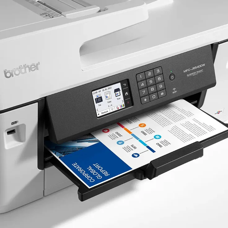 Brother MFC-J6540DWE - Tintenstrahldruck (4-in-1 Multifunktionsdrucker) Farbe, 4800 x 1200 dpi Druckauflösung, 28 ppm / 28 ppm Druckgeschwindigkeit (s/w, Farbe) MFCJ6540DWERE1 – Bild 3