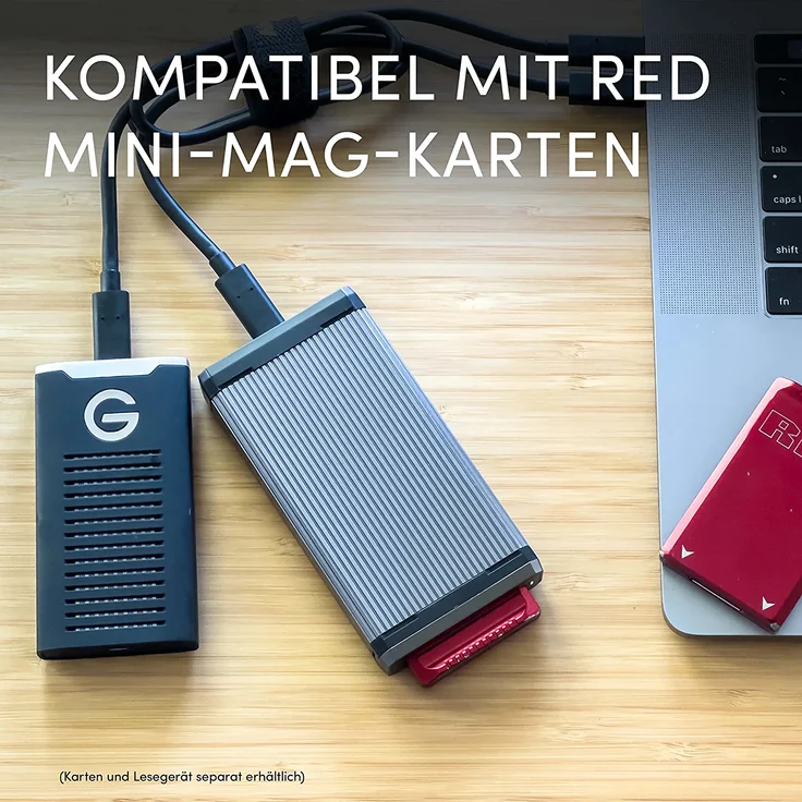 SanDisk PROFESSIONAL PRO-READER RED MINI-MAG, High-Performance-Kartenleser für RED MINI-MAG-Karten, kompatibel mit USB-C, schnelle Übertragung – Bild 2