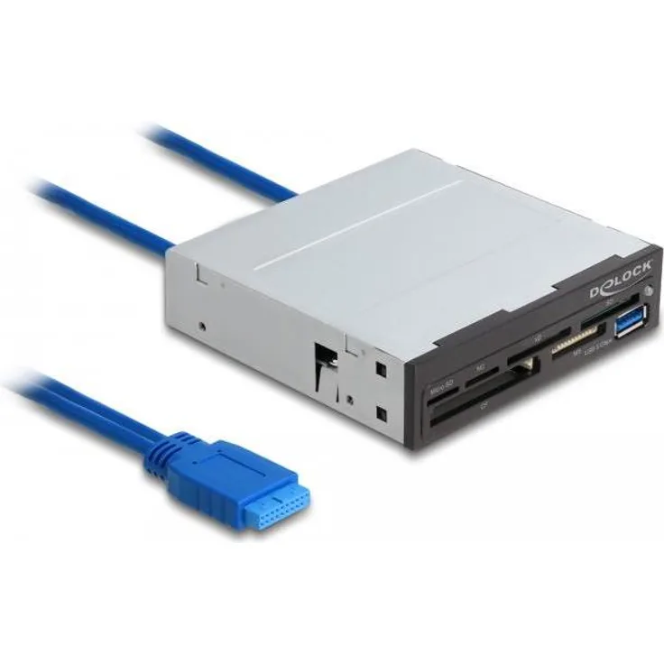 Delock 3.5 SuperSpeed USB Card Reader 6 Slots + 1 x USB Typ-A Buchse